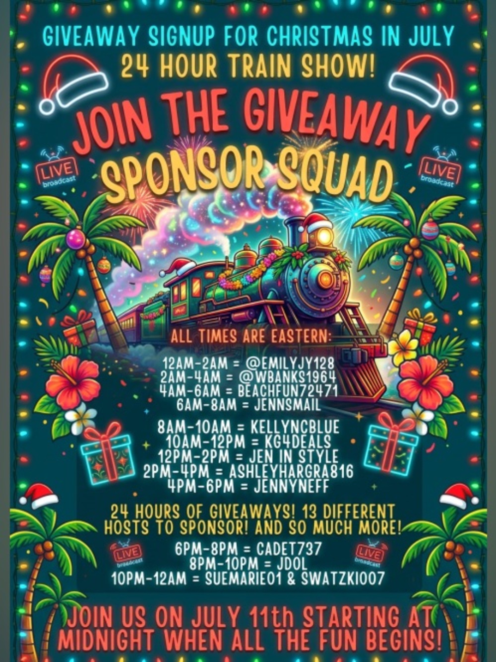 GIVEAWAY SPONSOR SIGNUP